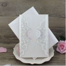 Invitation Card with Transparent Cover Loving Heart  Wedding Card with Envelope Customized 
